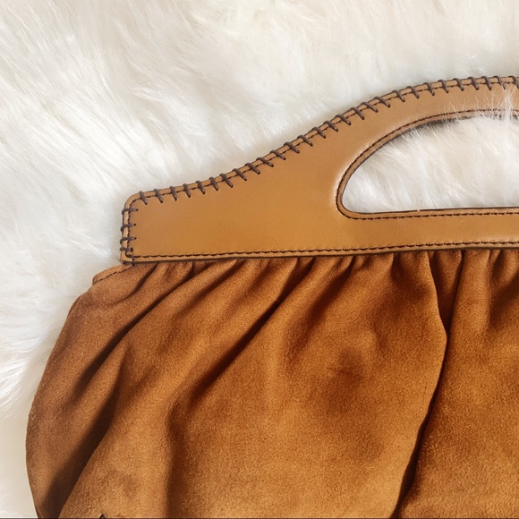 Cole Haan Brown Suede Leather Clutch 👛 Purse - Picture 2 of 7
